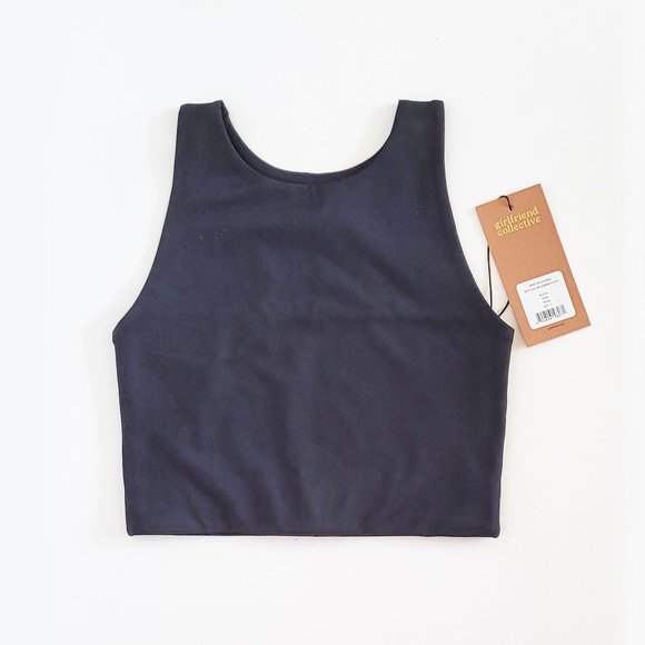 Girlfriend Collective Black Dylan Bra & RPET High-Rise Bike Shorts Set - Size XS - Picture 3 of 15